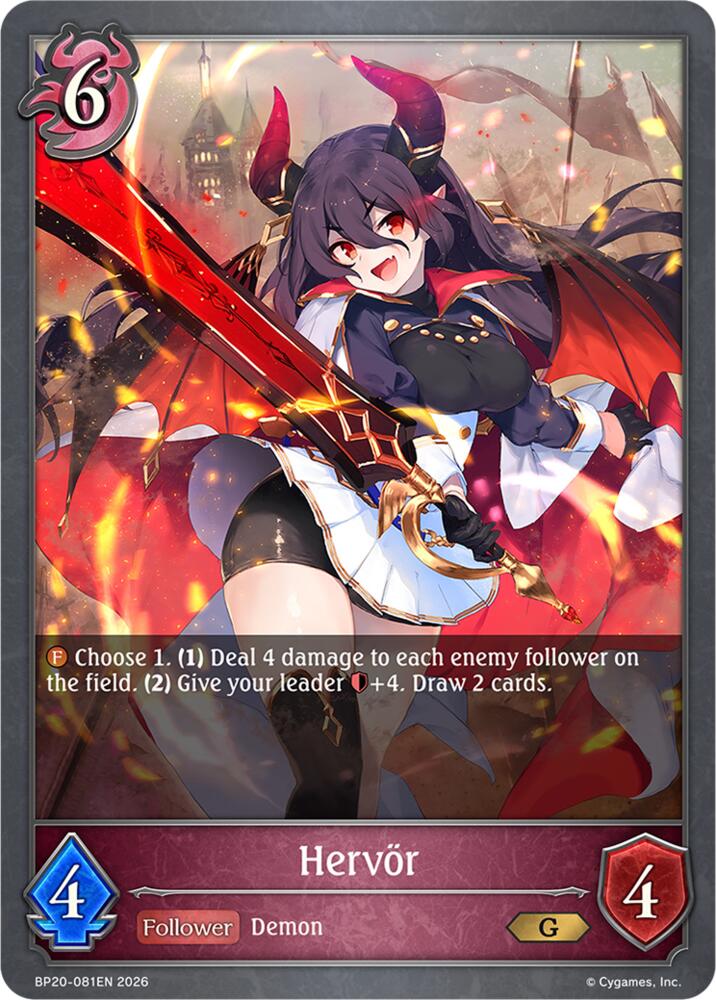 Hervör (BP20: Omens and Heirs) — Shadowverse: Evolve card