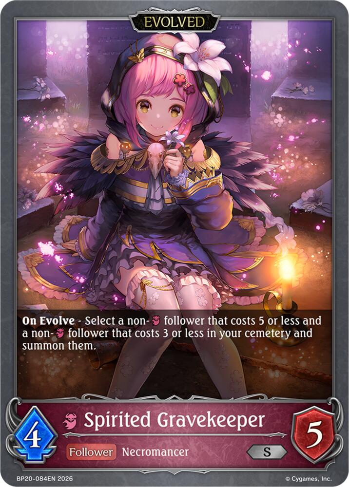 Spirited Gravekeeper (Evolved) (BP20: Omens and Heirs) — Shadowverse: Evolve card