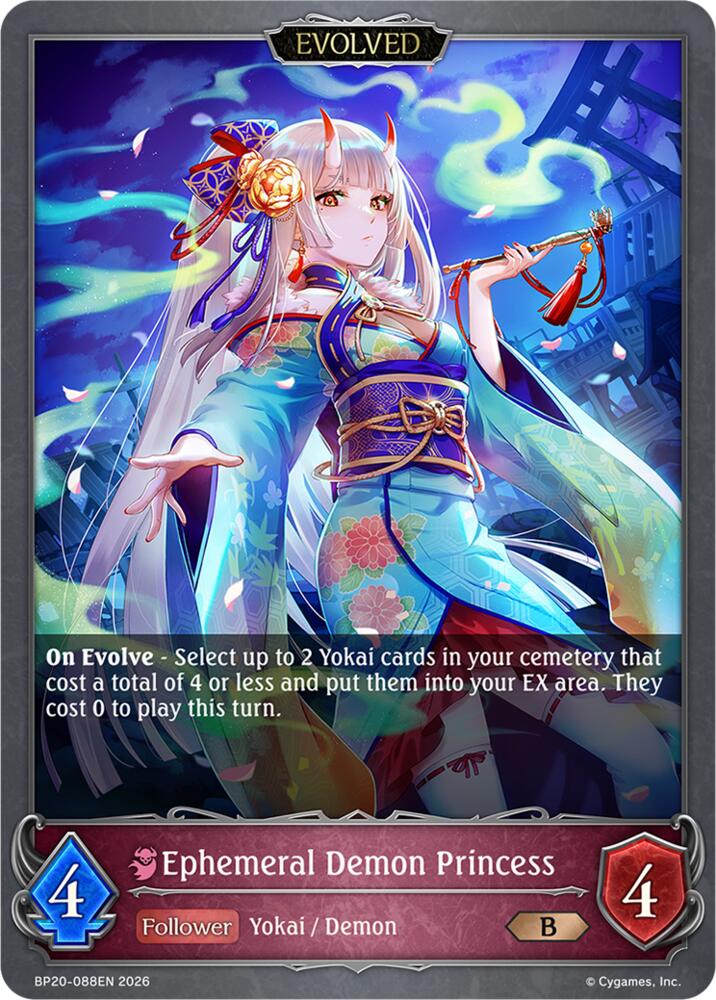 Ephemeral Demon Princess (Evolved) (BP20: Omens and Heirs) — Shadowverse: Evolve card