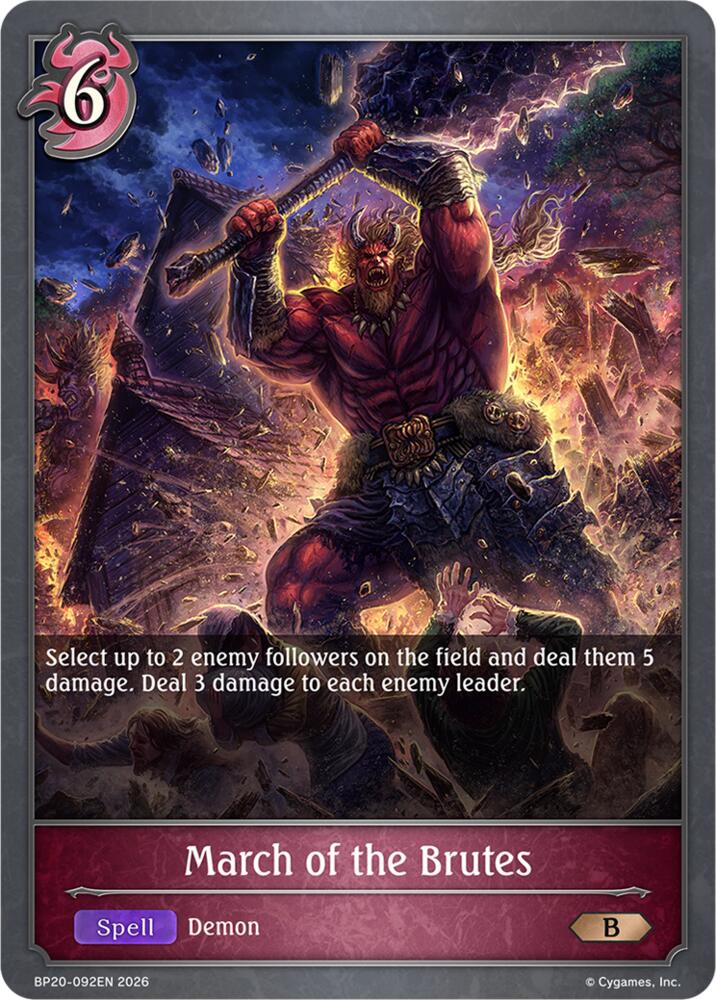 March of the Brutes (BP20: Omens and Heirs) — Shadowverse: Evolve card