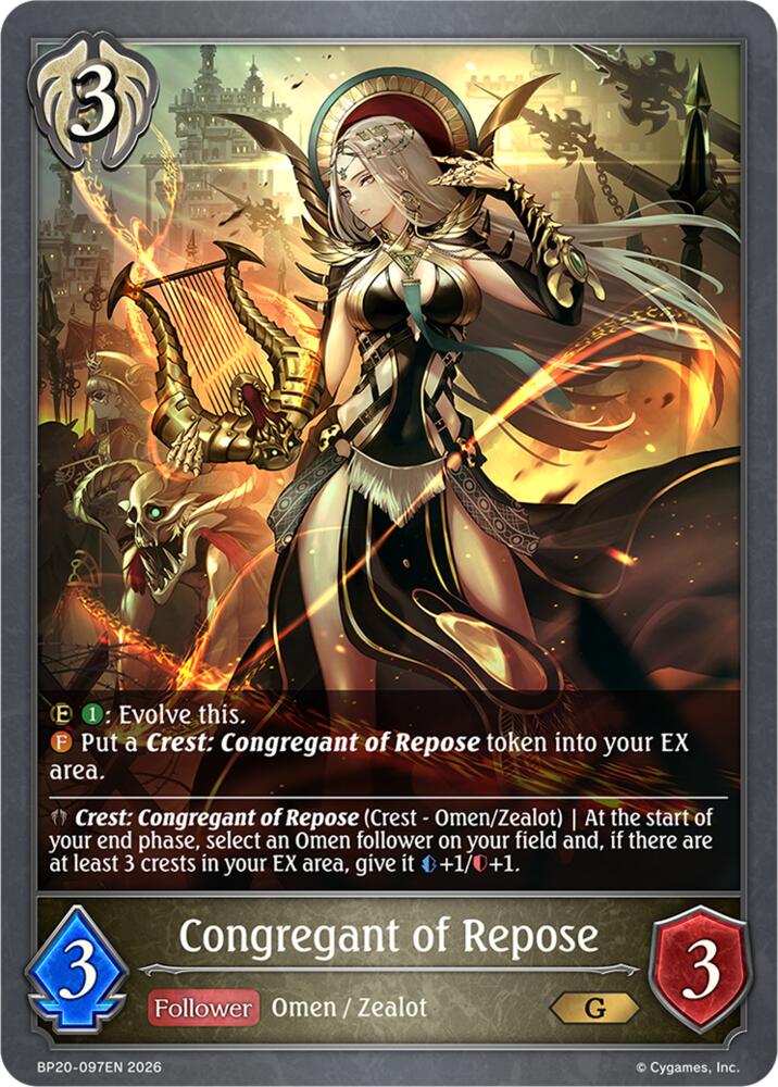 Congregant of Repose (BP20: Omens and Heirs) — Shadowverse: Evolve card