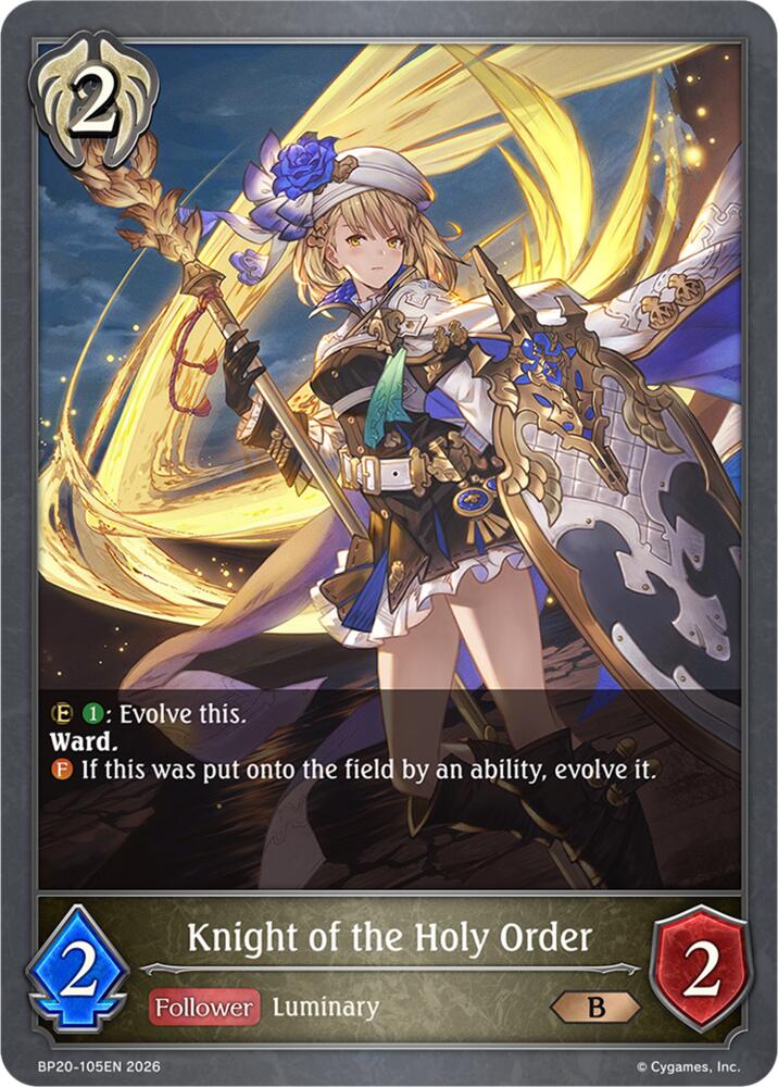 Knight of the Holy Order (BP20: Omens and Heirs) — Shadowverse: Evolve card