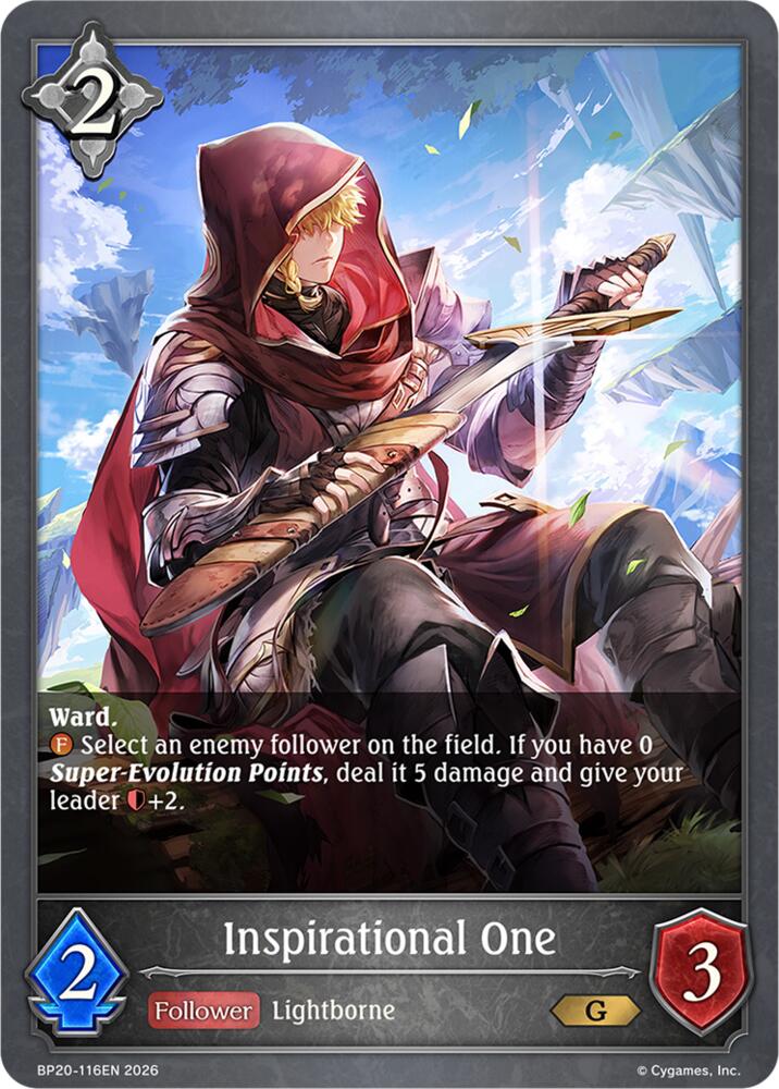Inspirational One (BP20: Omens and Heirs) — Shadowverse: Evolve card