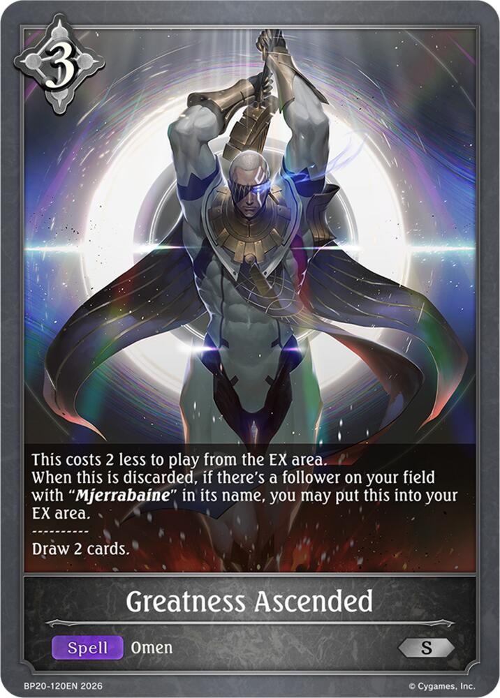 Greatness Ascended (BP20: Omens and Heirs) — Shadowverse: Evolve card