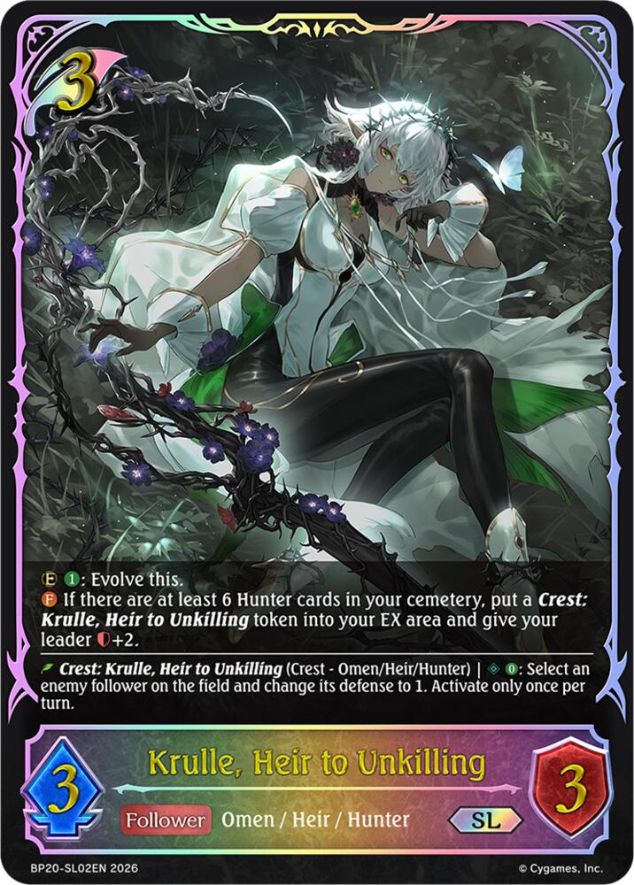 Krulle, Heir to Unkilling (BP20: Omens and Heirs) — Shadowverse: Evolve card