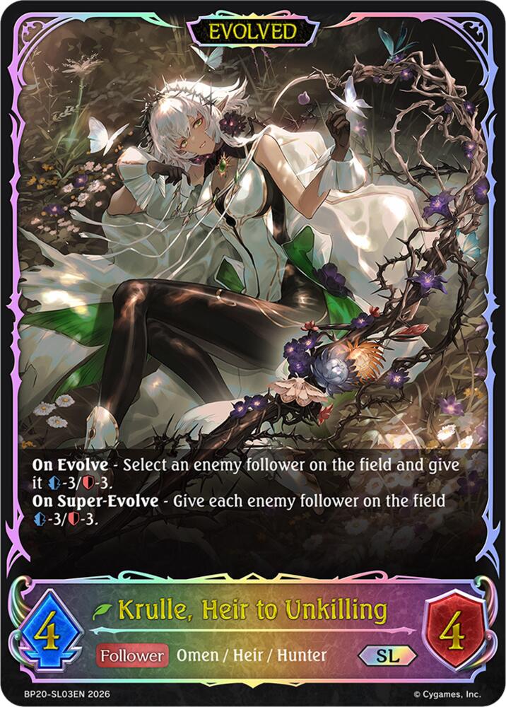 Krulle, Heir to Unkilling (Evolved) (BP20: Omens and Heirs) — Shadowverse: Evolve card