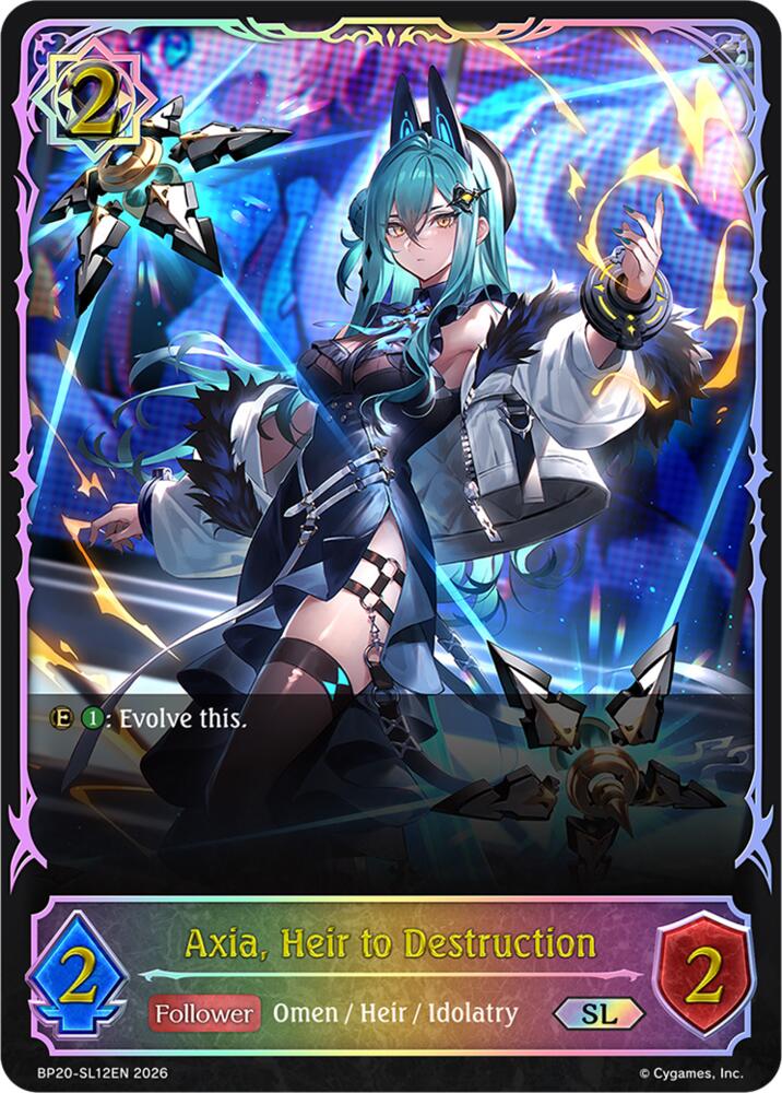 Axia, Heir to Destruction (BP20: Omens and Heirs) — Shadowverse: Evolve card