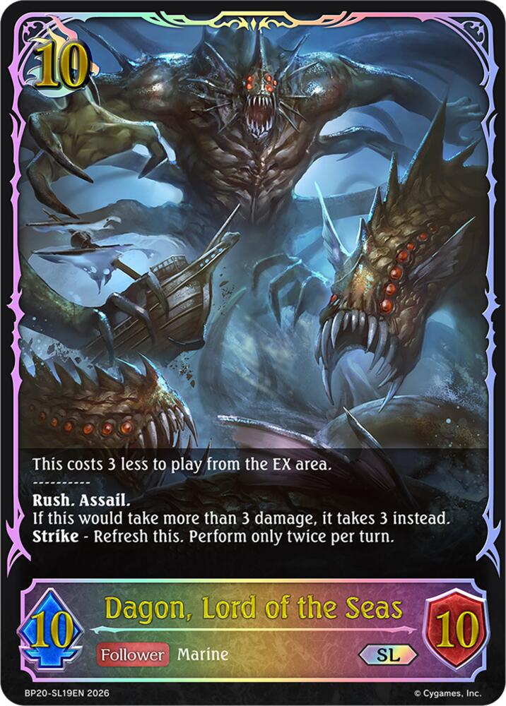 Dagon, Lord of the Seas (BP20: Omens and Heirs) — Shadowverse: Evolve card