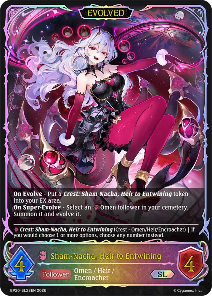 Sham-Nacha, Heir to Entwining (Evolved) (BP20: Omens and Heirs) — Shadowverse: Evolve card