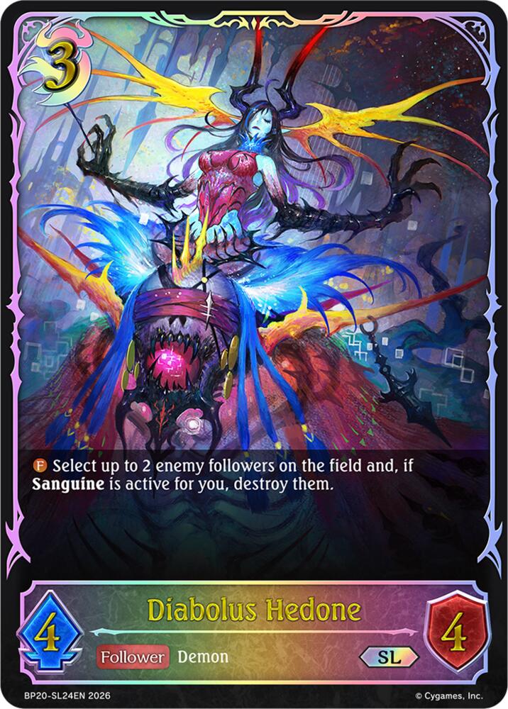 Diabolus Hedone (BP20: Omens and Heirs) — Shadowverse: Evolve card