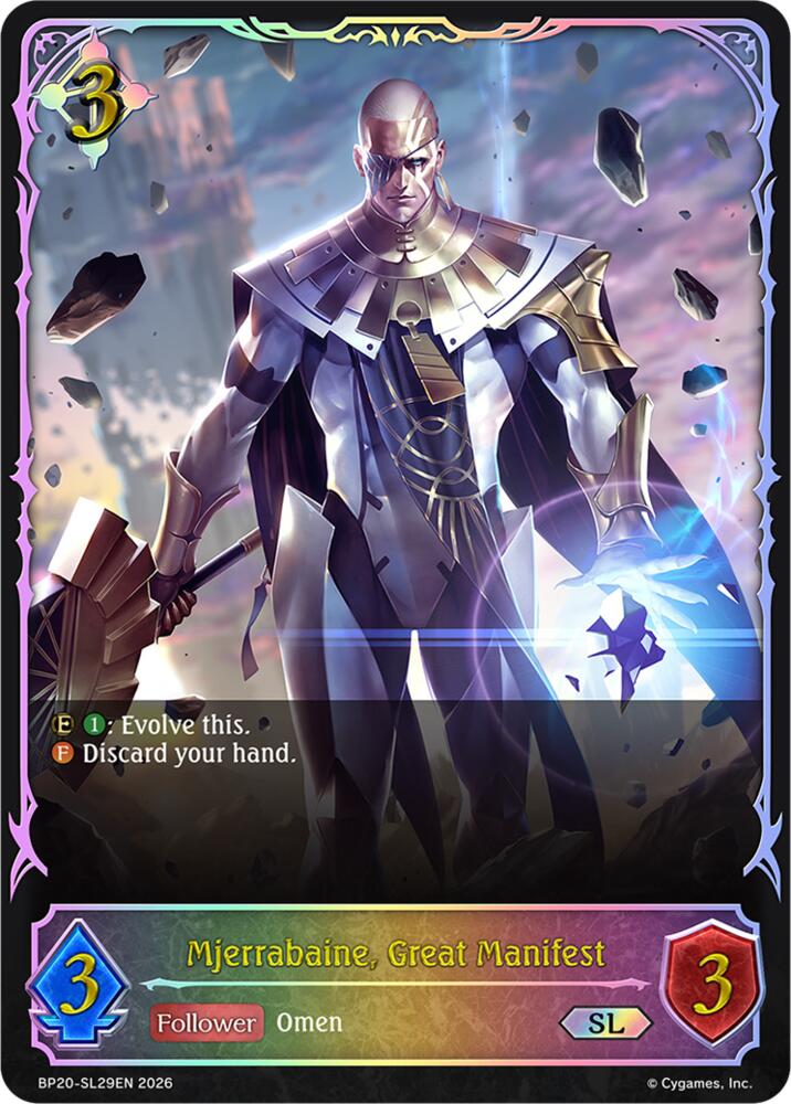 Mjerrabaine, Great Manifest (BP20: Omens and Heirs) — Shadowverse: Evolve card