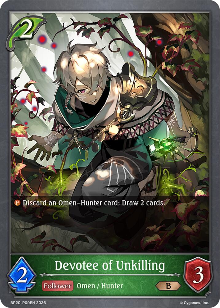 Devotee of Unkilling (BP20: Omens and Heirs) — Shadowverse: Evolve card