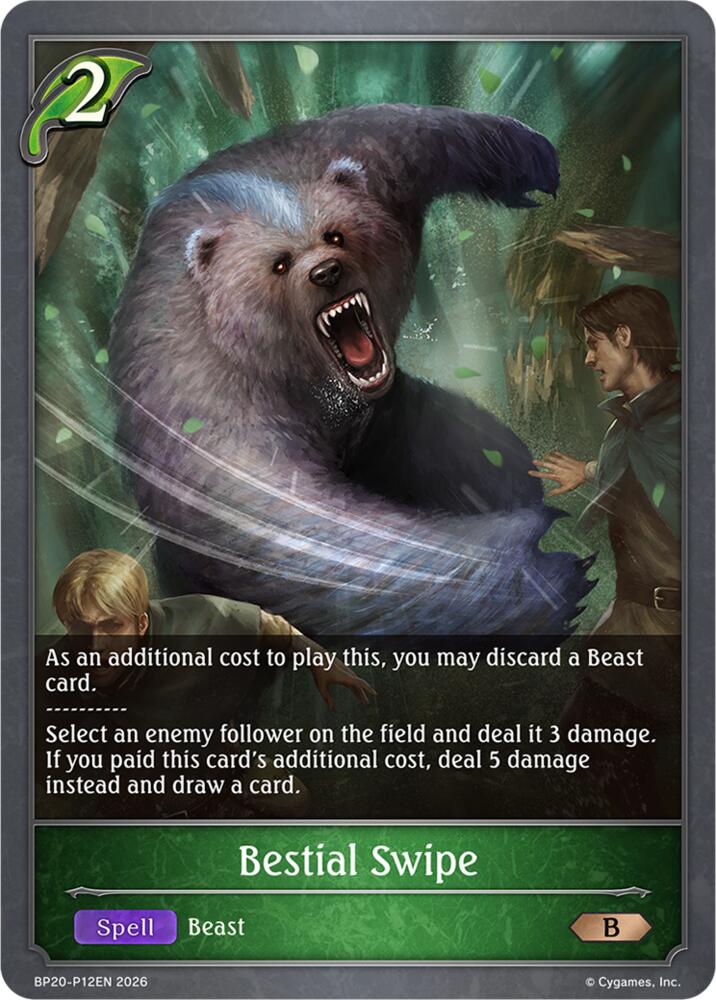 Bestial Swipe (BP20: Omens and Heirs) — Shadowverse: Evolve card