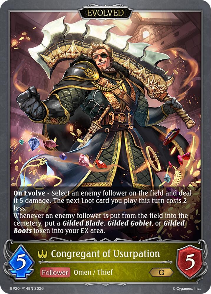 Congregant of Usurpation (Evolved) (BP20: Omens and Heirs) — Shadowverse: Evolve card