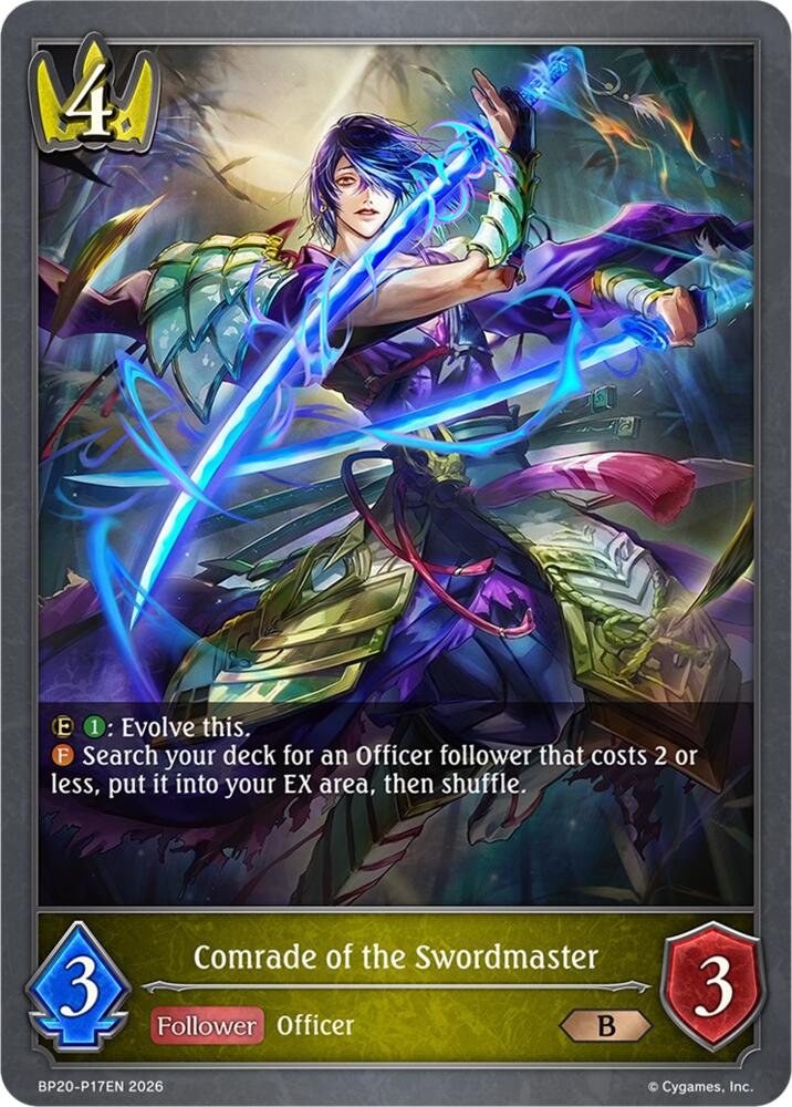 Comrade of the Swordmaster (BP20: Omens and Heirs) — Shadowverse: Evolve card