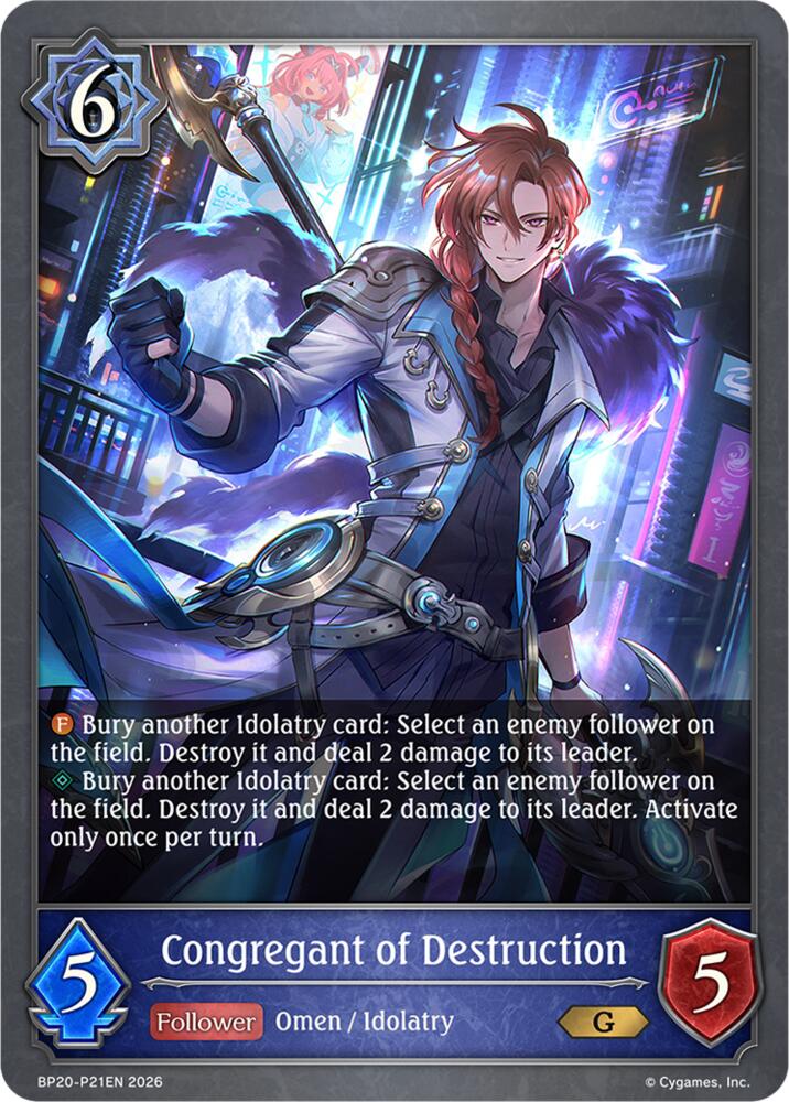 Congregant of Destruction (BP20: Omens and Heirs) — Shadowverse: Evolve card
