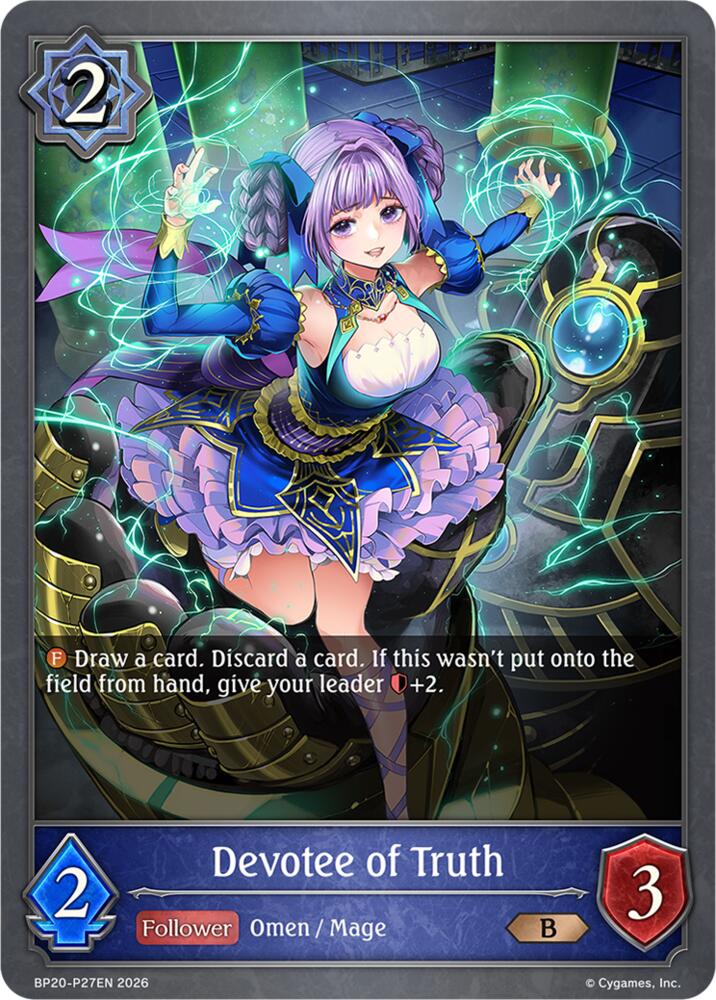 Devotee of Truth (BP20: Omens and Heirs) — Shadowverse: Evolve card