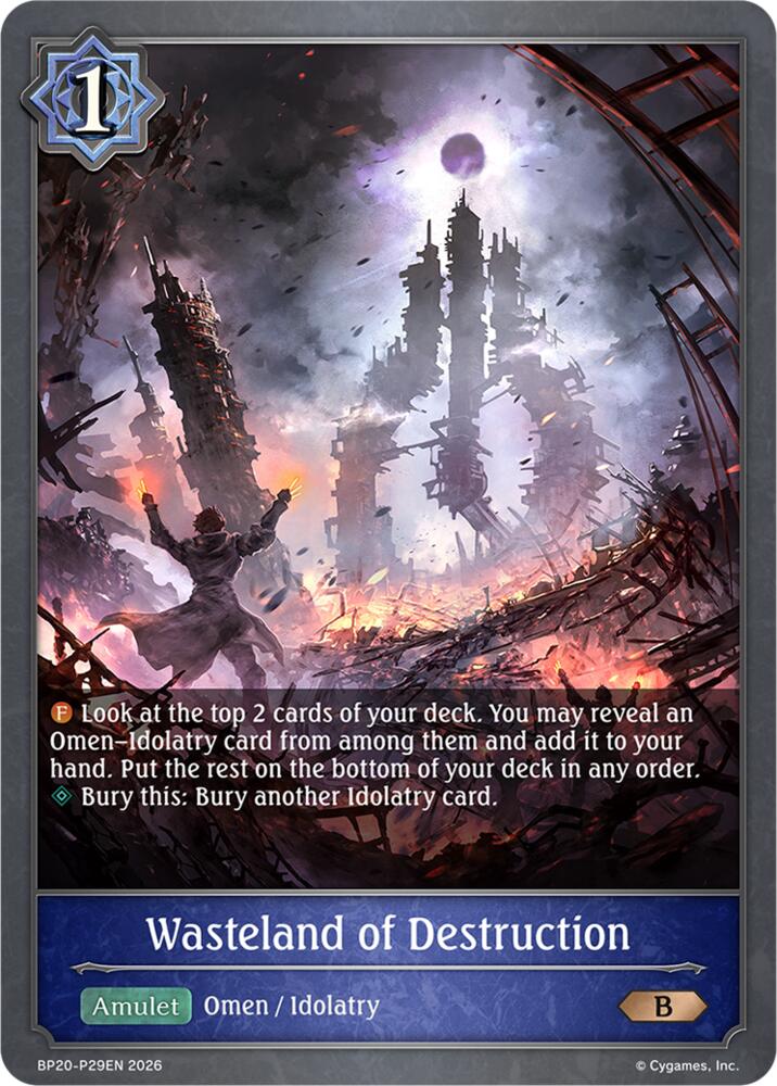 Wasteland of Destruction (BP20: Omens and Heirs) — Shadowverse: Evolve card