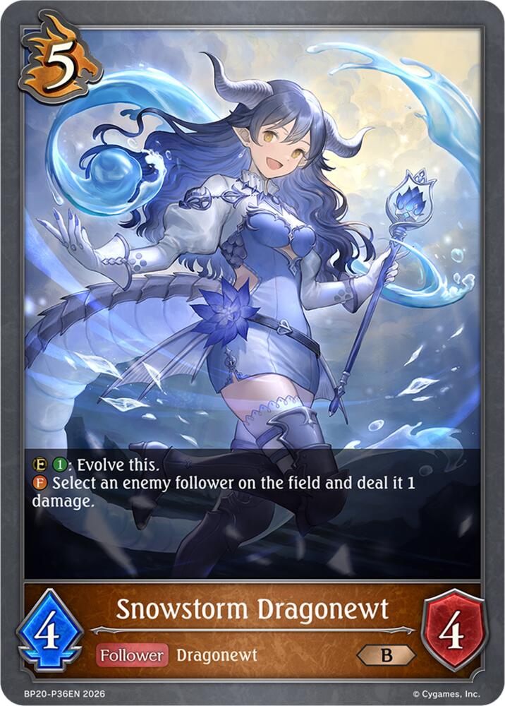 Snowstorm Dragonewt (BP20: Omens and Heirs) — Shadowverse: Evolve card