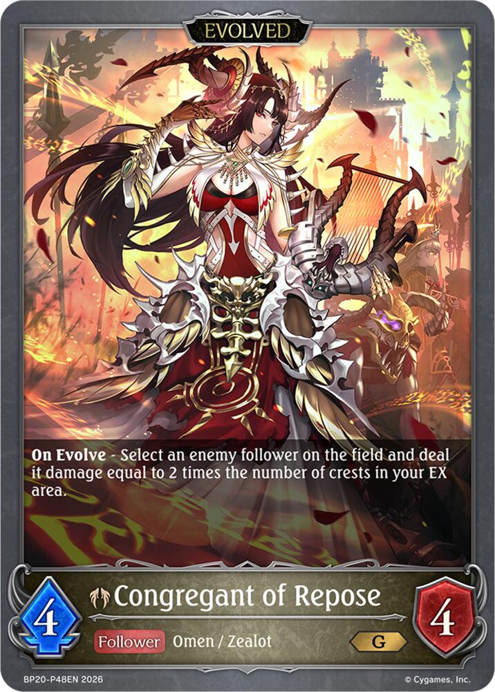 Congregant of Repose (Evolved) (BP20: Omens and Heirs) — Shadowverse: Evolve card