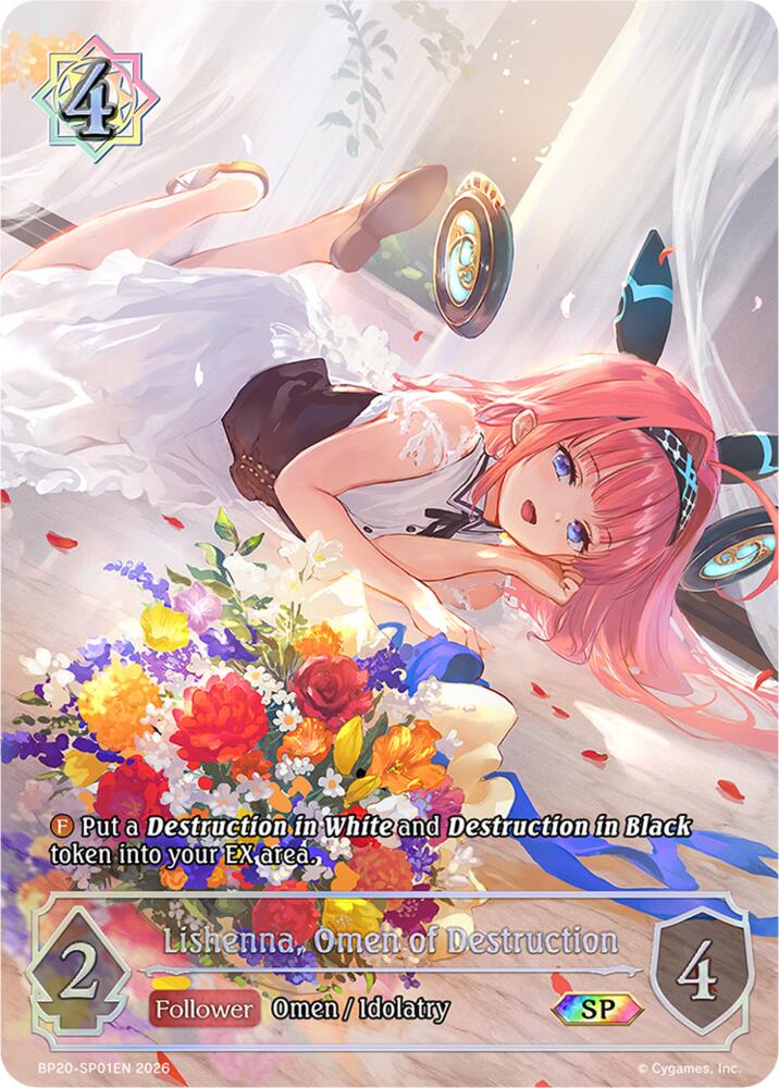 Lishenna, Omen of Destruction (BP20: Omens and Heirs) — Shadowverse: Evolve card
