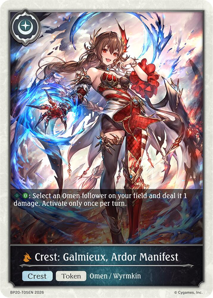 Crest: Galmieux, Ardor Manifest (BP20: Omens and Heirs) — Shadowverse: Evolve card
