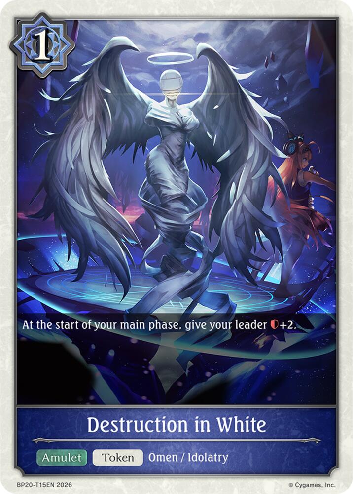 Destruction in White (BP20: Omens and Heirs) — Shadowverse: Evolve card