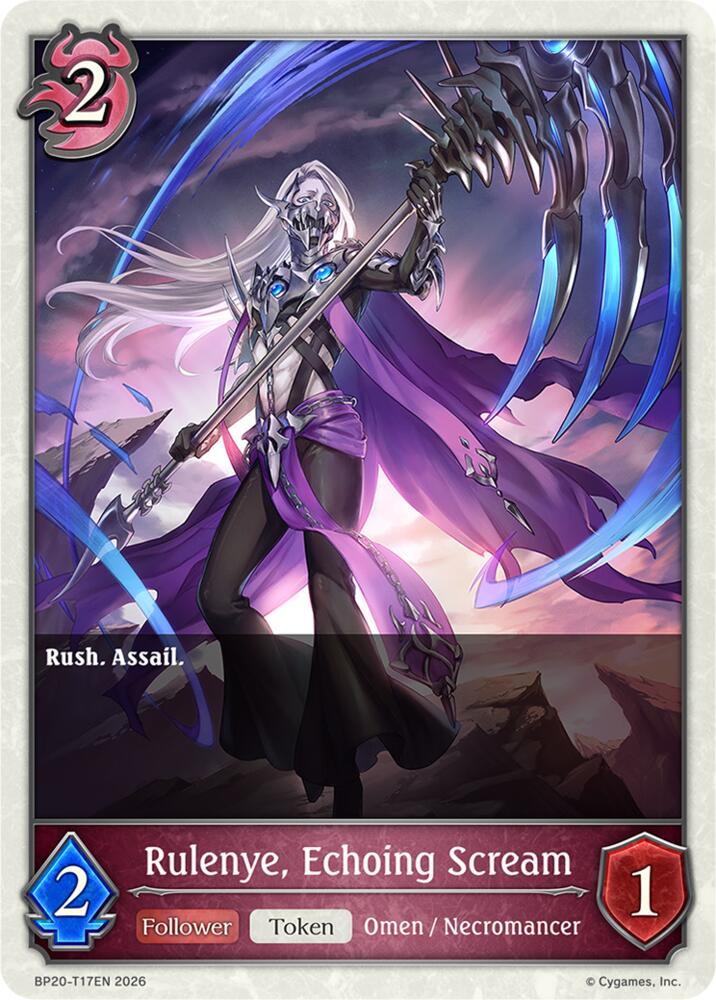 Rulenye, Echoing Scream (BP20: Omens and Heirs) — Shadowverse: Evolve card
