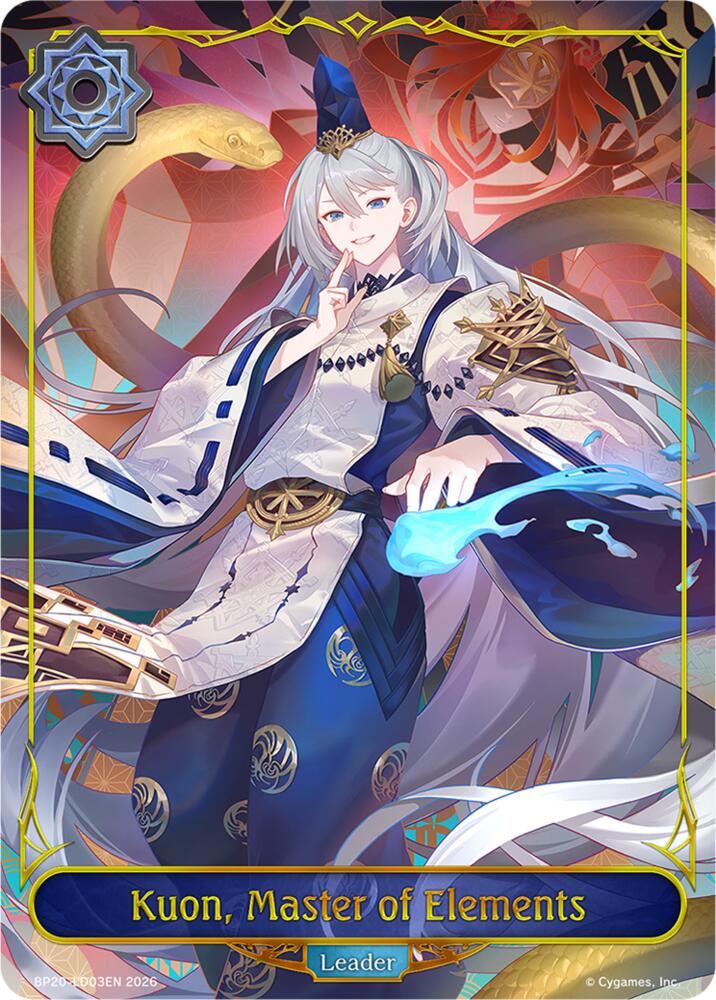 Kuon, Master of Elements (BP20: Omens and Heirs) — Shadowverse: Evolve card