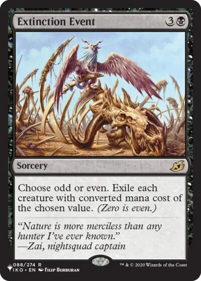 Extinction Event (The List) from PLST #IKO-88, Magic: The Gathering card