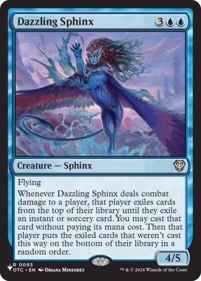 Dazzling Sphinx (The List) from PLST #OTC-93, Magic: The Gathering card