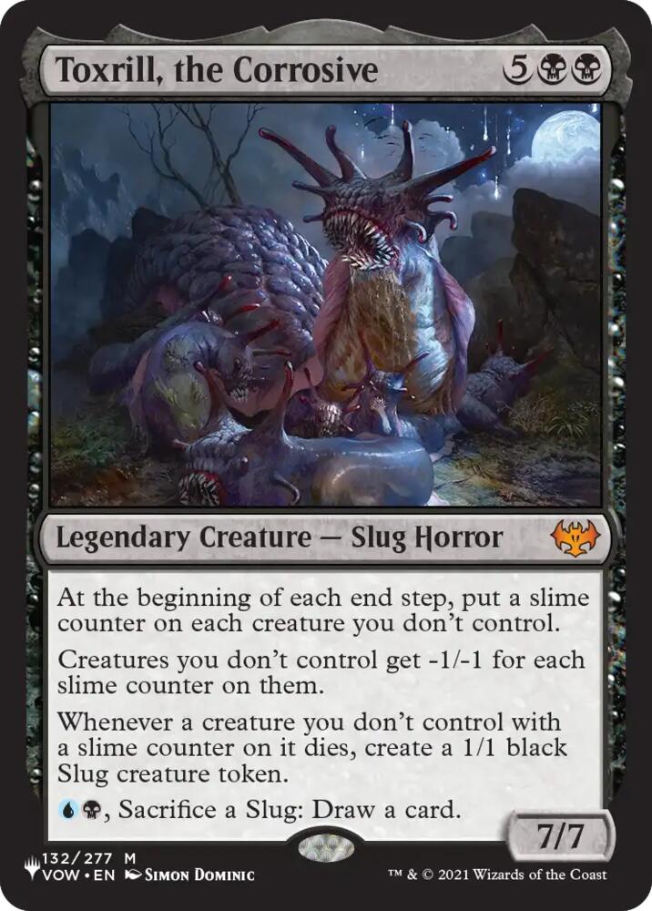 Toxrill, the Corrosive (The List) from The List Reprints (LIST) #VOW-132, Magic: The Gathering card