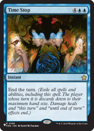 Time Stop (The List) from PLST #FDN-166, Magic: The Gathering card