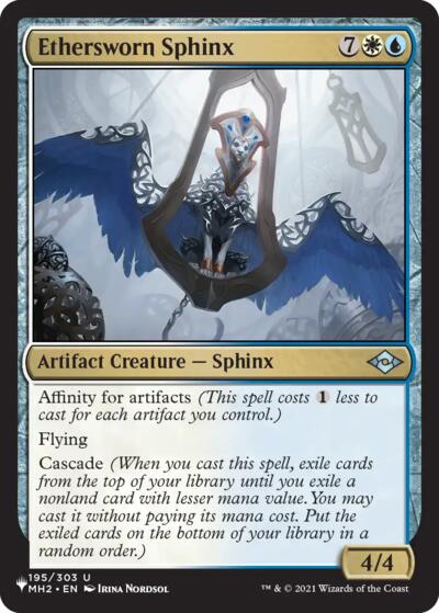 Ethersworn Sphinx (The List) from LIST #MH2-195, Magic: The Gathering card