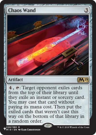 Chaos Wand (The List) from LIST #M19-228, Magic: The Gathering card