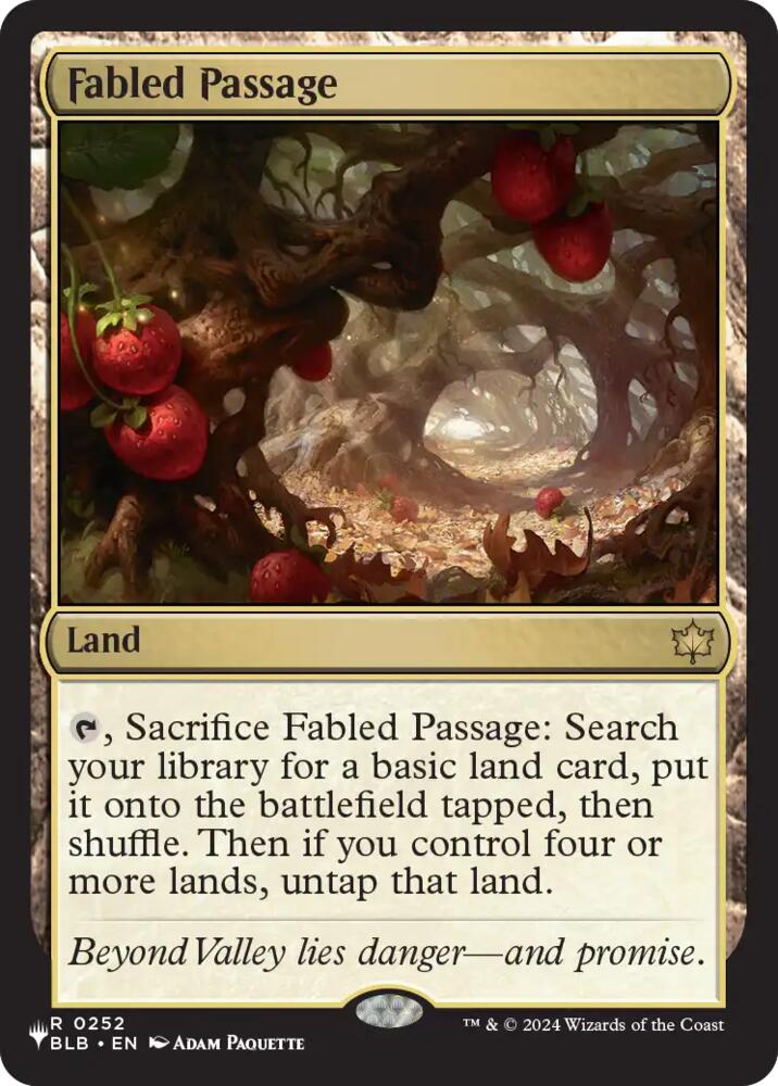Fabled Passage (The List, from BLB) from The List Reprints (LIST) #BLB-252, Magic: The Gathering card
