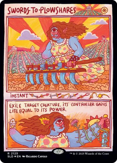 Swords to Plowshares (Secret Lair) from SLD #2125, Magic: The Gathering card