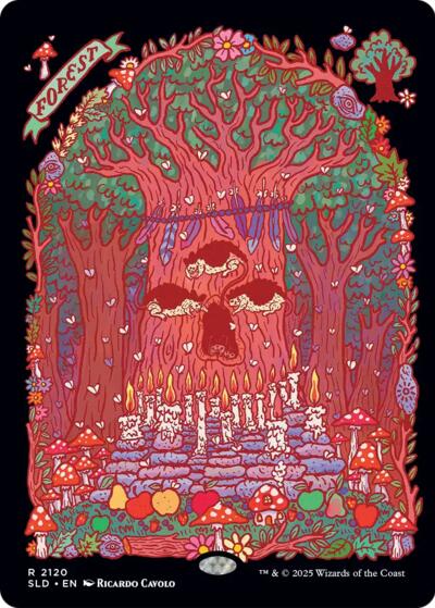 Forest (Secret Lair) from SLD #2120, Magic: The Gathering card