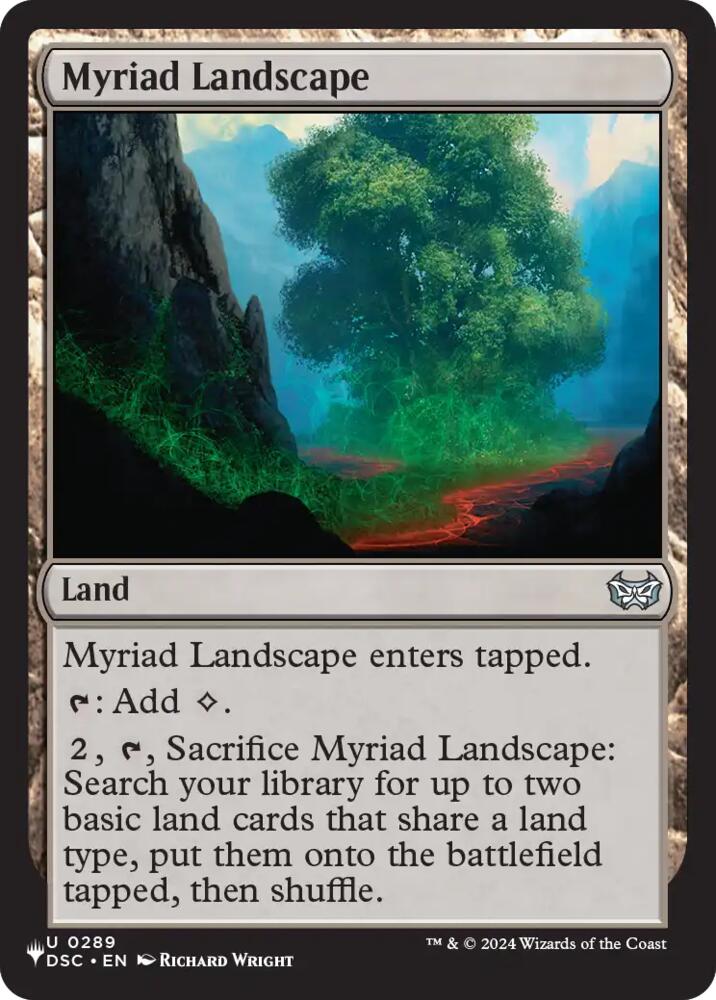 Myriad Landscape (The List, from DSC) from The List Reprints (LIST) #DSC-289, Magic: The Gathering card
