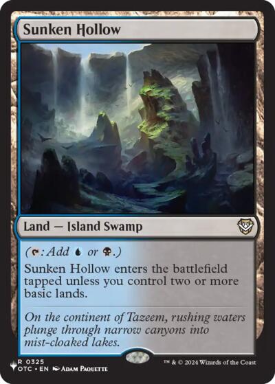 Sunken Hollow (The List) from LIST #OTC-325, Magic: The Gathering card