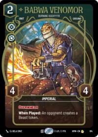 Babwa Venomor Burning Kashyyyk Prestige 814 carta