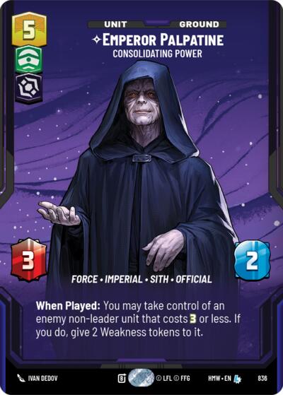 Emperor Palpatine - Consolidating Power (Prestige) card