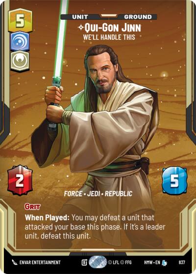 Qui-Gon Jinn - We'll Handle This (Prestige) card