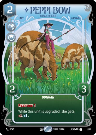 Peppi Bow - Shaak Herder (Prestige Foil) card