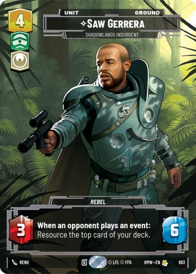 Saw Gerrera - Shadowlands Insurgent (Prestige Foil) card price