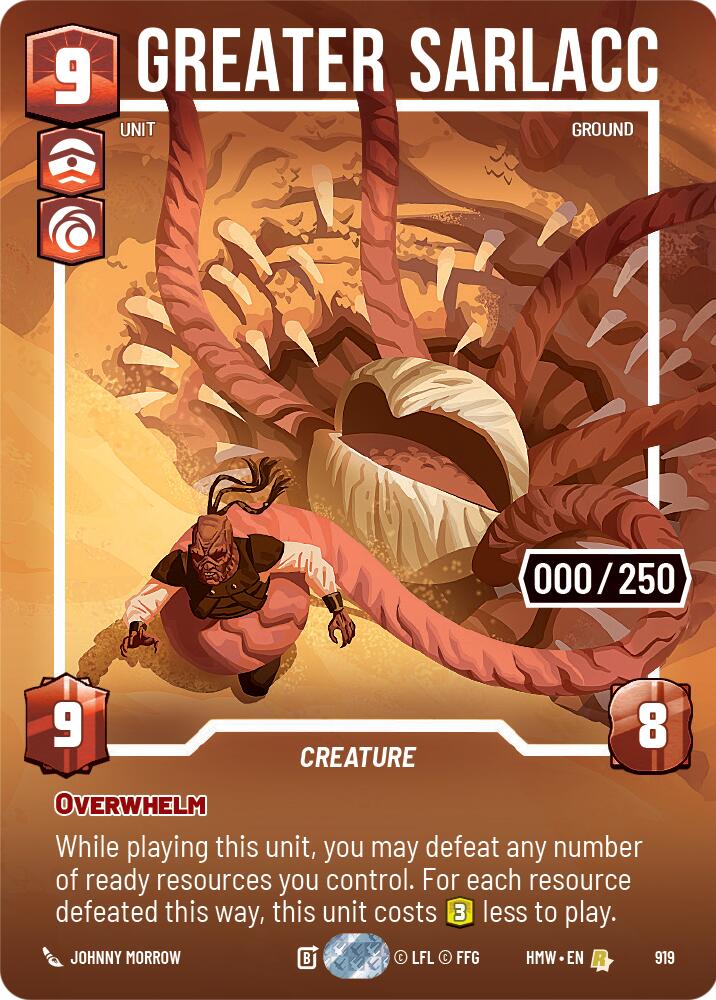 Greater Sarlacc (Serialized) 919/912 (HMW) — Homeworlds