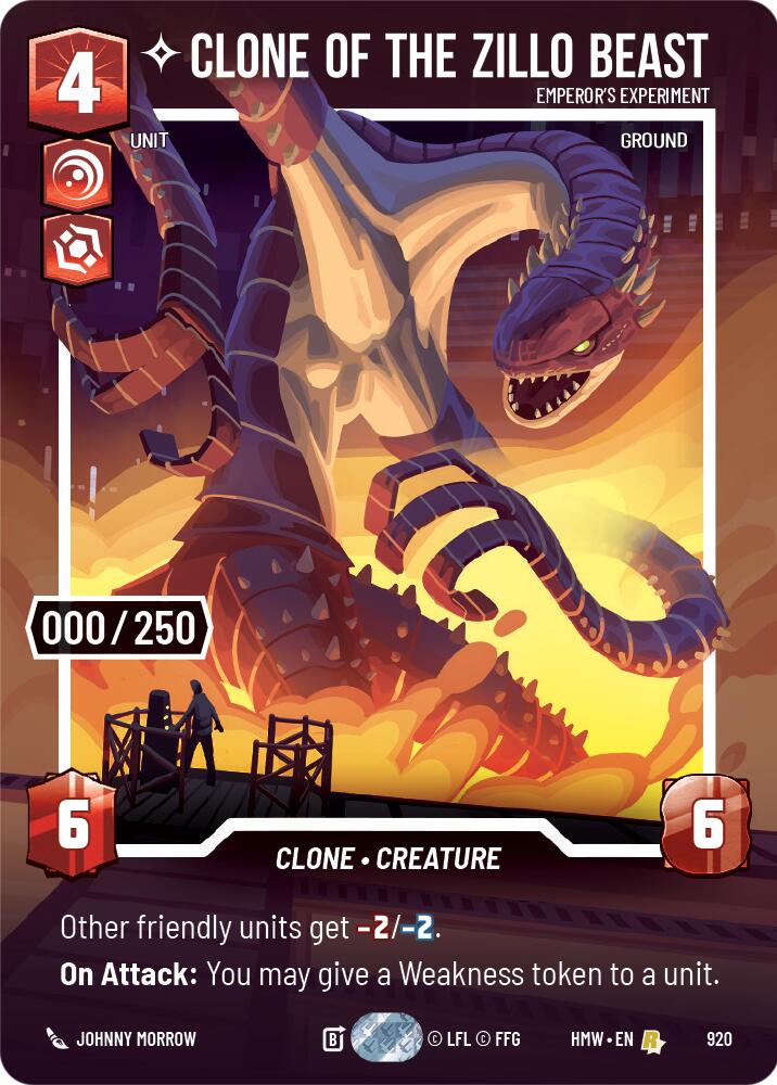 Clone of the Zillo Beast - Emperor's Experiment (Serialized) 920/912 (HMW) — Homeworlds