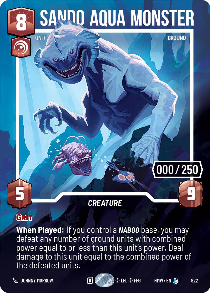 Sando Aqua Monster (Serialized) 922/912 (HMW) — Homeworlds