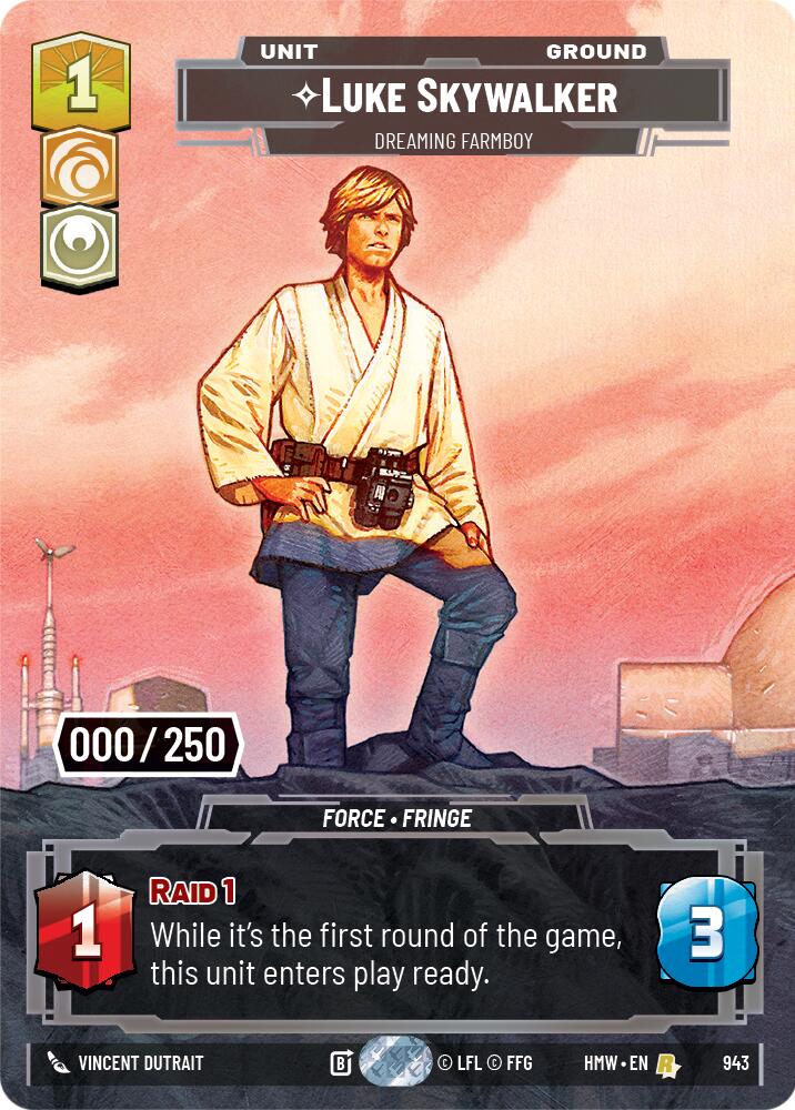 Luke Skywalker - Dreaming Farmboy (Serialized) 943/912 (HMW) — Homeworlds