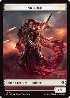 Soldier // Shark Double-Sided Token 3 // 6 – Commander: Reality Fracture (Token)